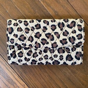 Vera Bradley leopard print wallet/clutch